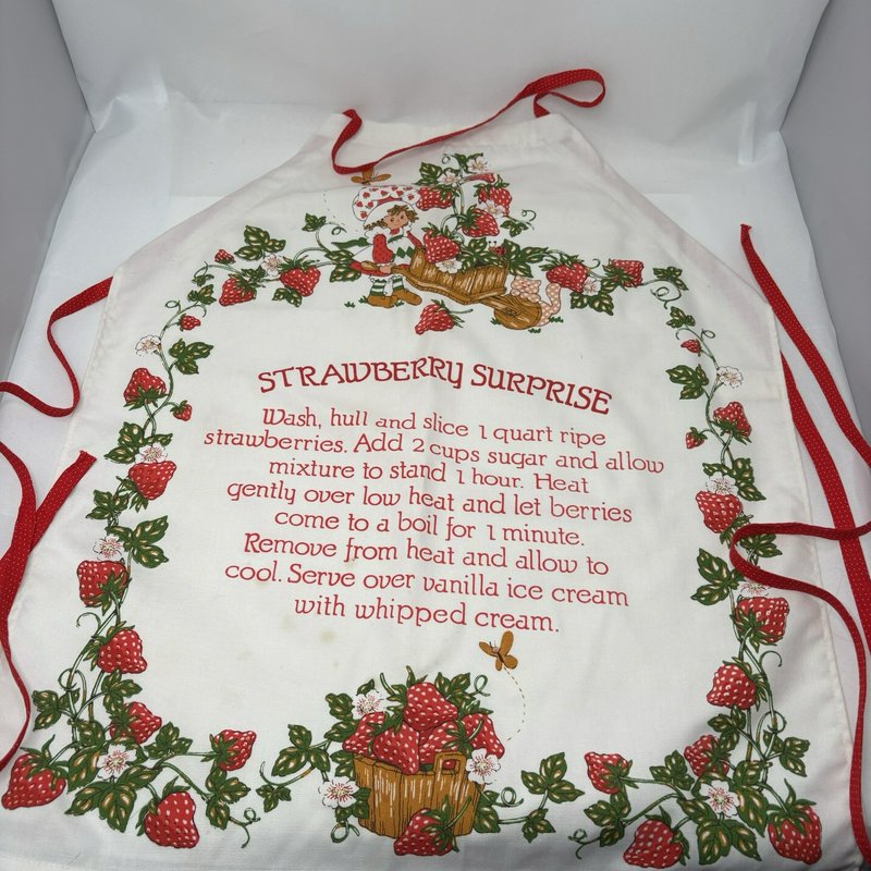 Vintage Strawberry Shortcake Apron 1980 Recipe Strawberry Surprise Retro