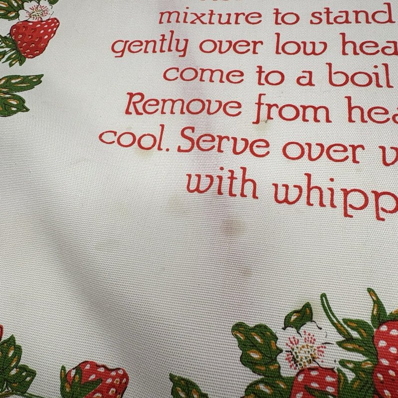 Vintage Strawberry Shortcake Apron 1980 Recipe Strawberry Surprise Retro