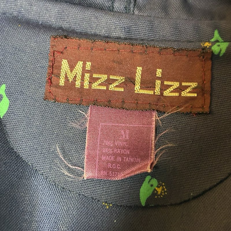 Vintage 80s Mizz Lizz Whale Print Green Hooded Rain Jacket Snap Front Womens M