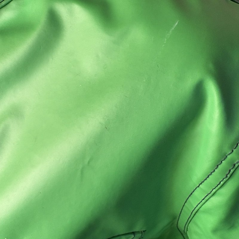 Vintage 80s Mizz Lizz Whale Print Green Hooded Rain Jacket Snap Front Womens M