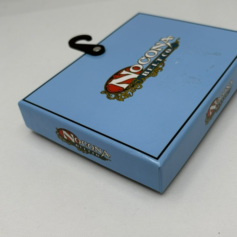 Nocona Belt Buckle Floral Revolvers Western Cowboy Silver Tone w Box