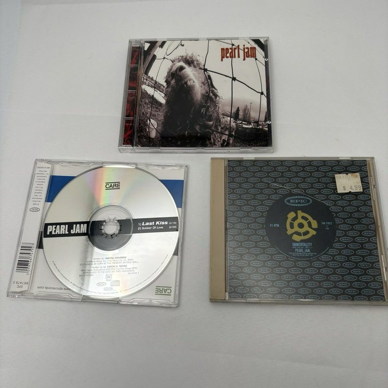 Pearl Jam CD Lot Vs Album Last Kiss Single Immortality Rearviewmirror