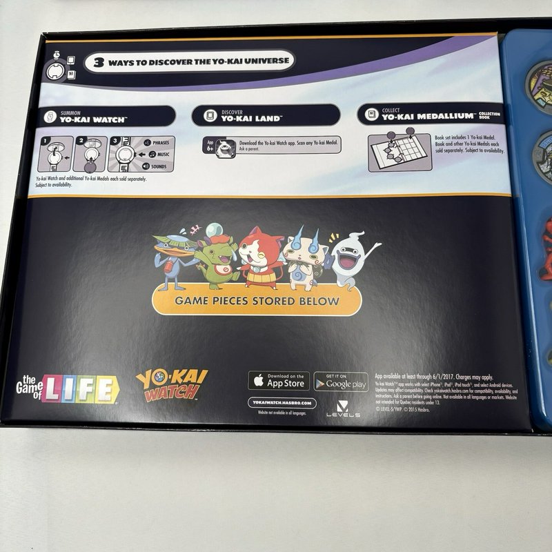 Yo-Kai Watch Game of Life Board Game Complete + Season 1 DVD Hasbro Lot