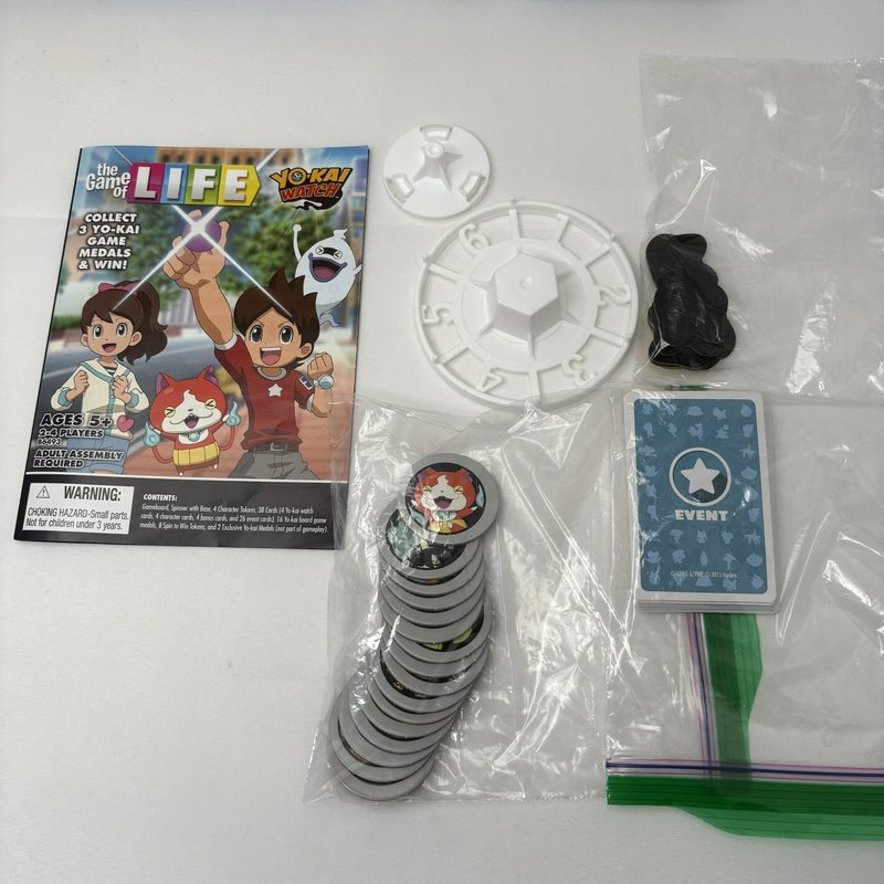 Yo-Kai Watch Game of Life Board Game Complete + Season 1 DVD Hasbro Lot