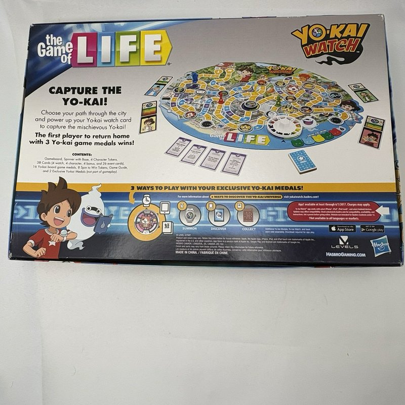 Yo-Kai Watch Game of Life Board Game Complete + Season 1 DVD Hasbro Lot