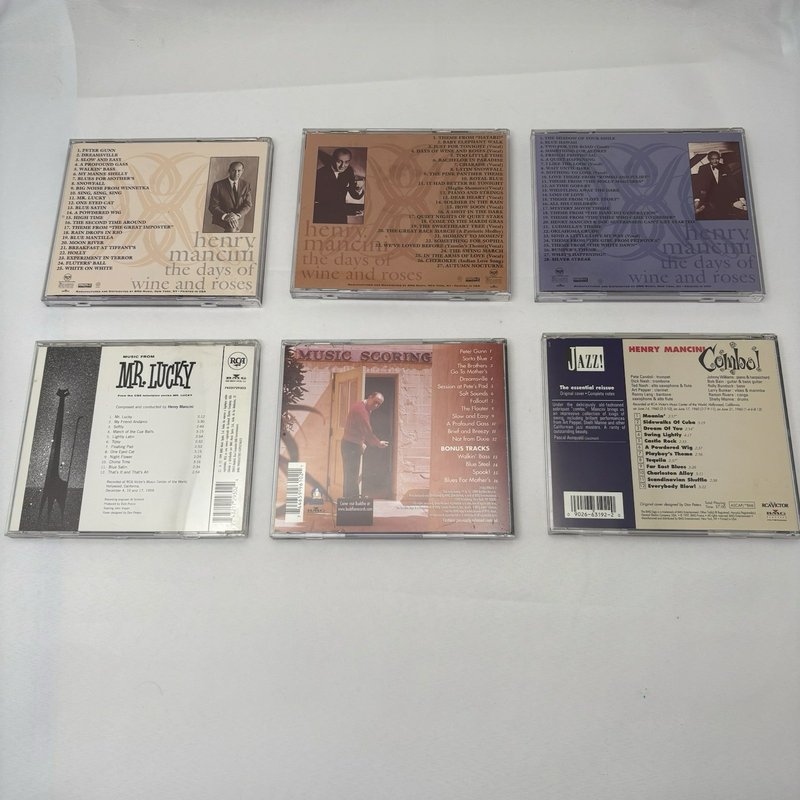 Henry Mancini CD Lot Days of Wine Roses, Mr. Lucky, Peter Gunn, Combo! Lot of 6