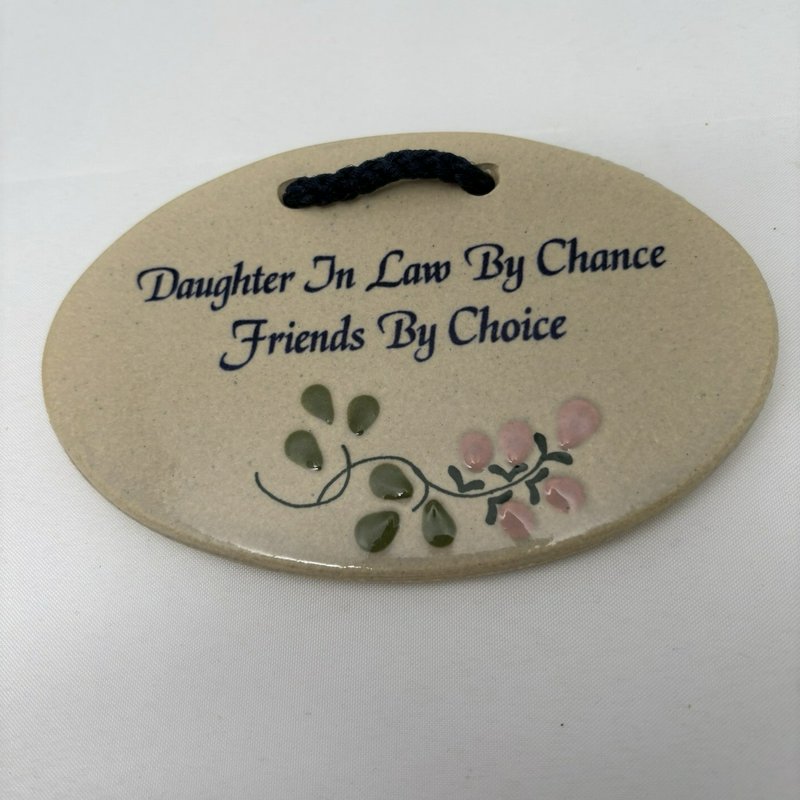 Mountaine Meadows Pottery Daughter In Law Plaque Handmade USA