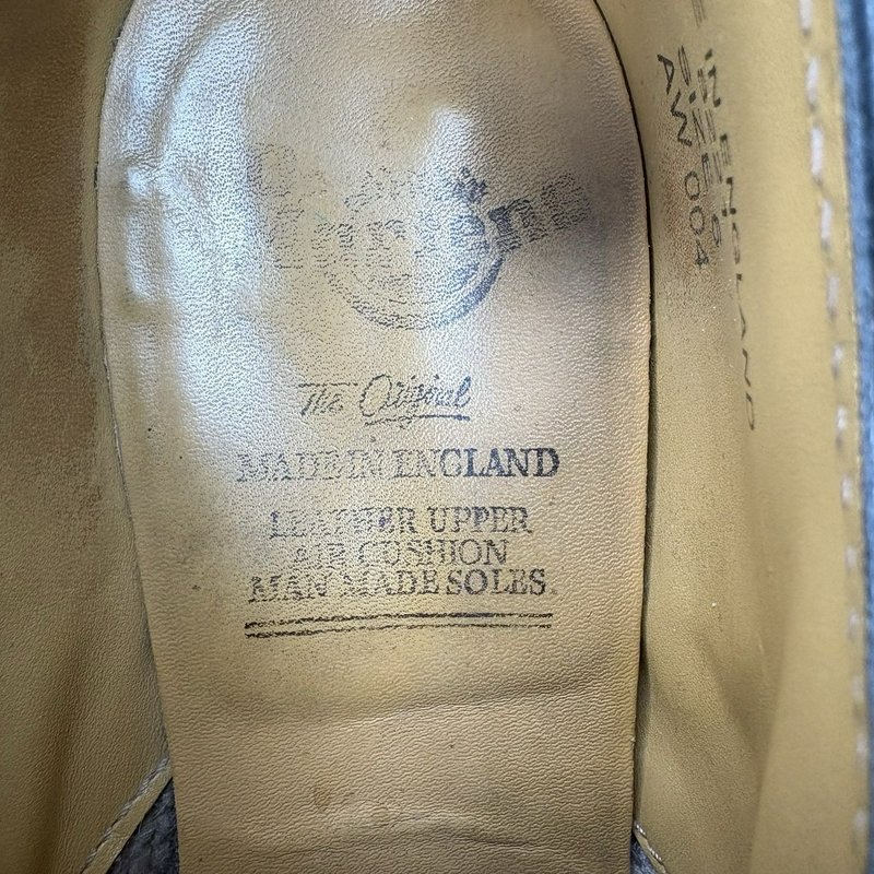 Dr Martens Women’s Made In England Vintage Brogue Heel Shoes Black Leather UK 6