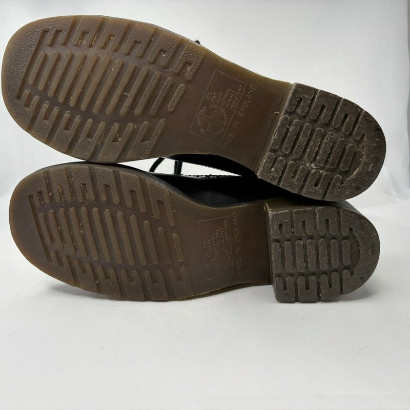 Dr Martens Women’s Made In England Vintage Brogue Heel Shoes Black Leather UK 6