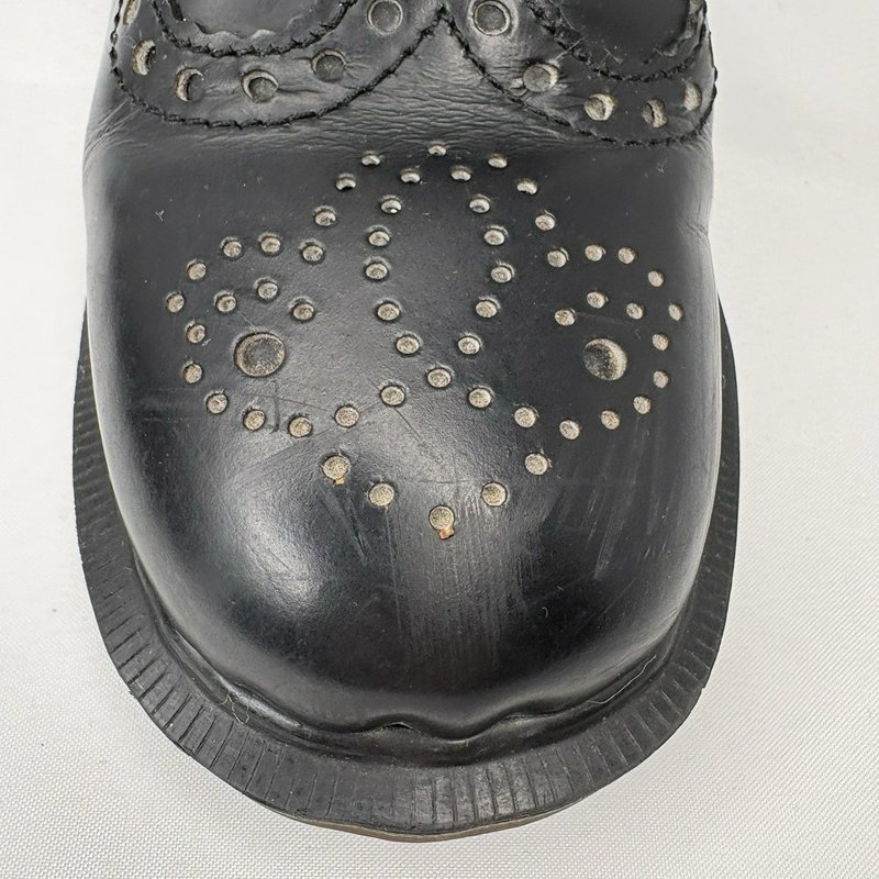 Dr Martens Women’s Made In England Vintage Brogue Heel Shoes Black Leather UK 6