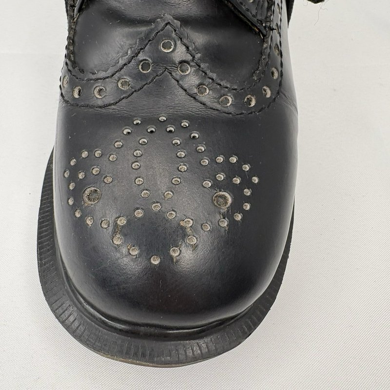 Dr Martens Women’s Made In England Vintage Brogue Heel Shoes Black Leather UK 6