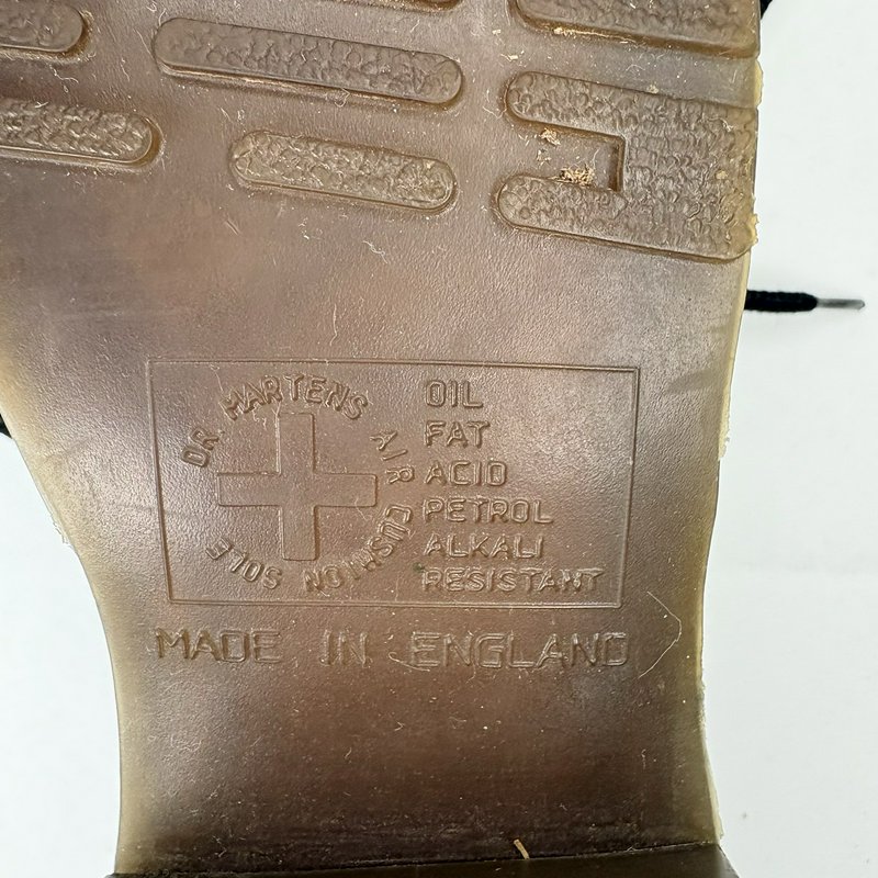 Dr Martens Women’s Made In England Vintage Brogue Heel Shoes Black Leather UK 6