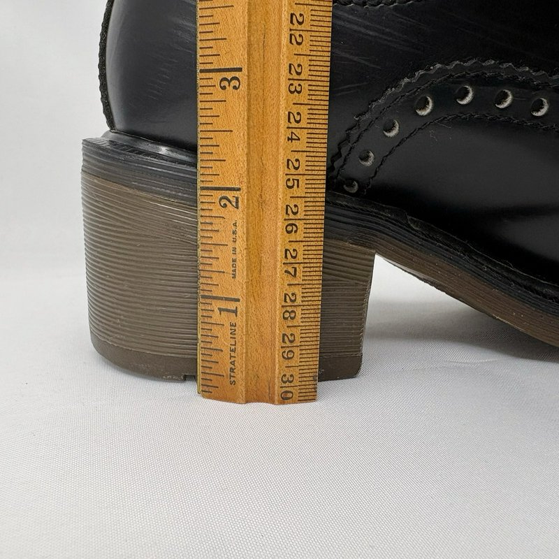 Dr Martens Women’s Made In England Vintage Brogue Heel Shoes Black Leather UK 6