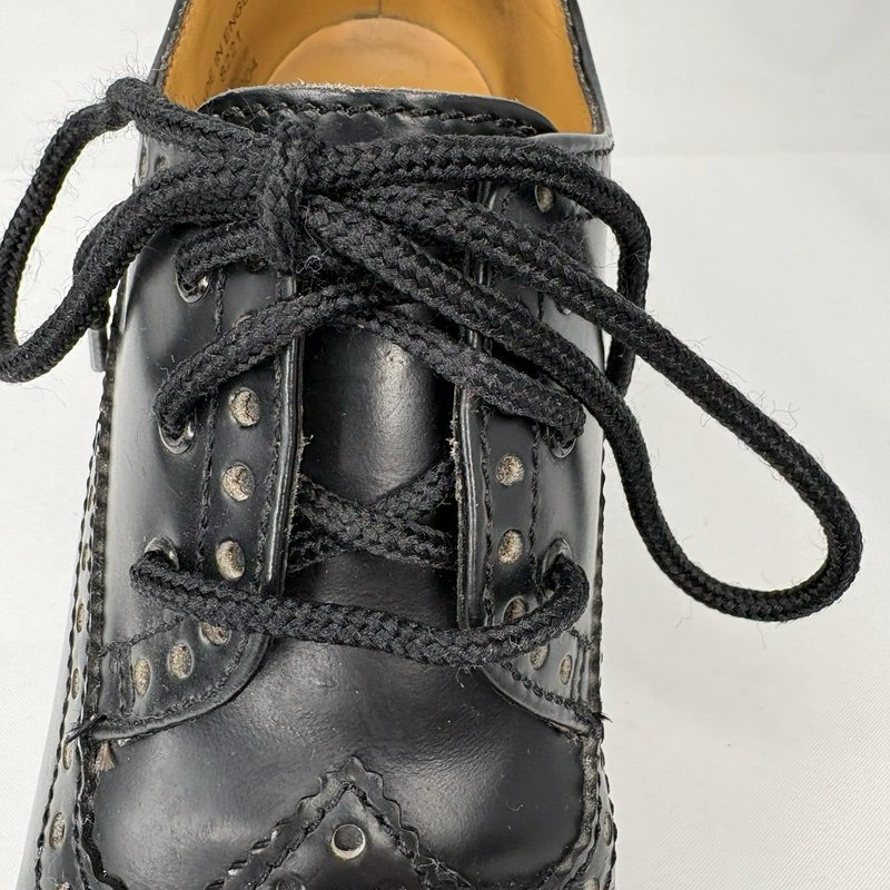 Dr Martens Women’s Made In England Vintage Brogue Heel Shoes Black Leather UK 6