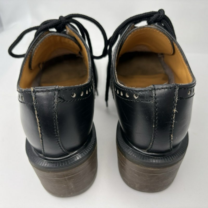 Dr Martens Women’s Made In England Vintage Brogue Heel Shoes Black Leather UK 6