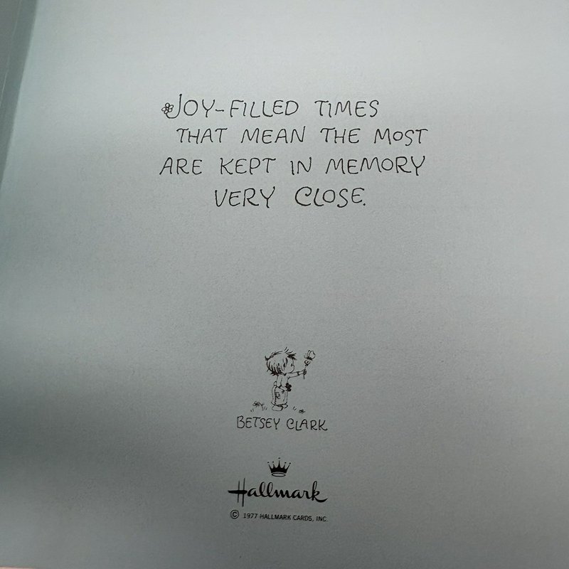 Vintage 1977 Betsey Clark "My Book of Daily Memories" Hallmark Journal w/ Box