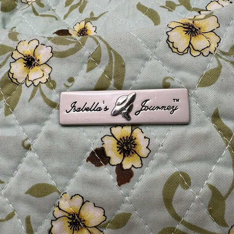 Isabella’s Journey Floral Quilted Shoulder Bag Sage Green Cotton Zip Purse