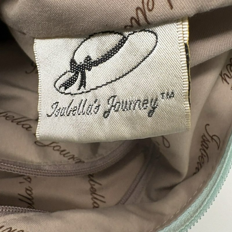 Isabella’s Journey Floral Quilted Shoulder Bag Sage Green Cotton Zip Purse