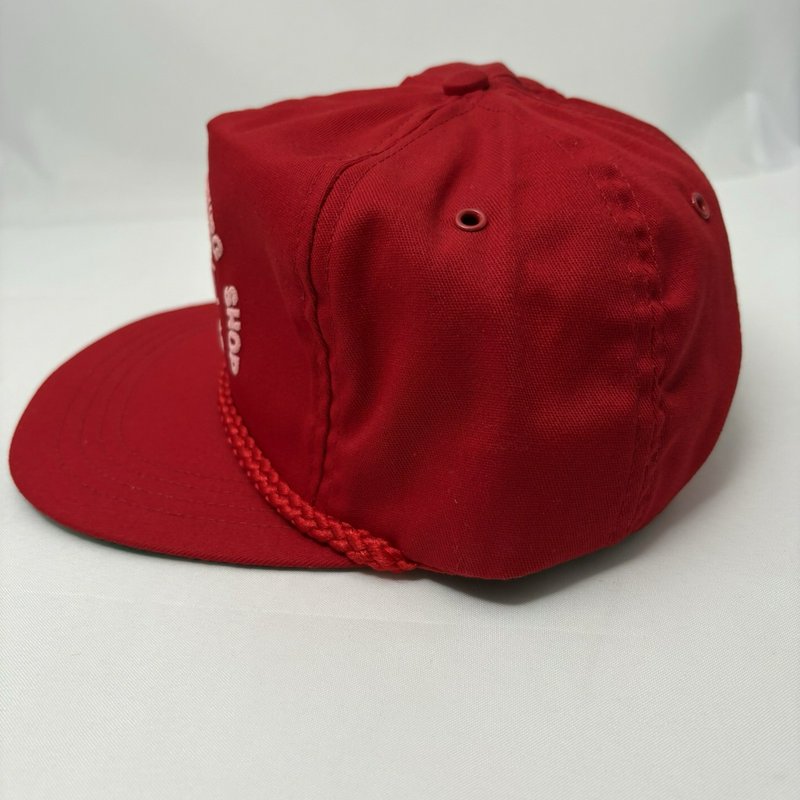 Vintage Hollidaysburg Car Shop "Rail Tech II" Hat 1996 Red Snapback USA