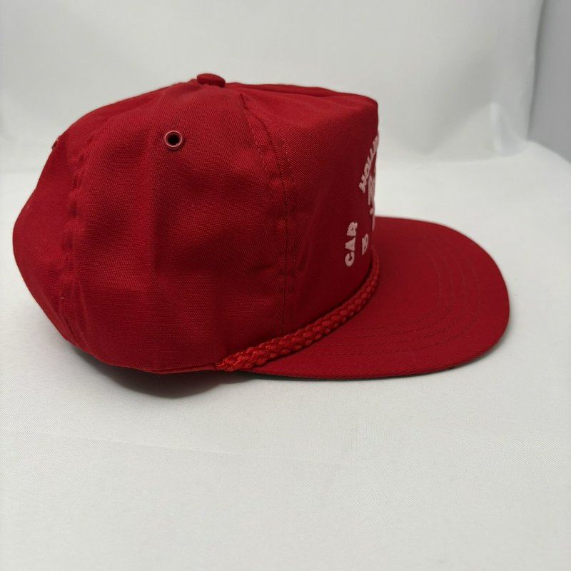 Vintage Hollidaysburg Car Shop "Rail Tech II" Hat 1996 Red Snapback USA