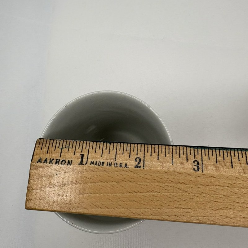 Kutani Style Japanese Porcelain Yunomi Tea Cup Floral Red Seal Vintage