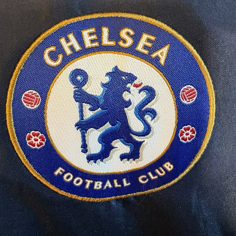 Chelsea FC Windbreaker Jacket Mens Large Blue Hooded Full Zip Soccer