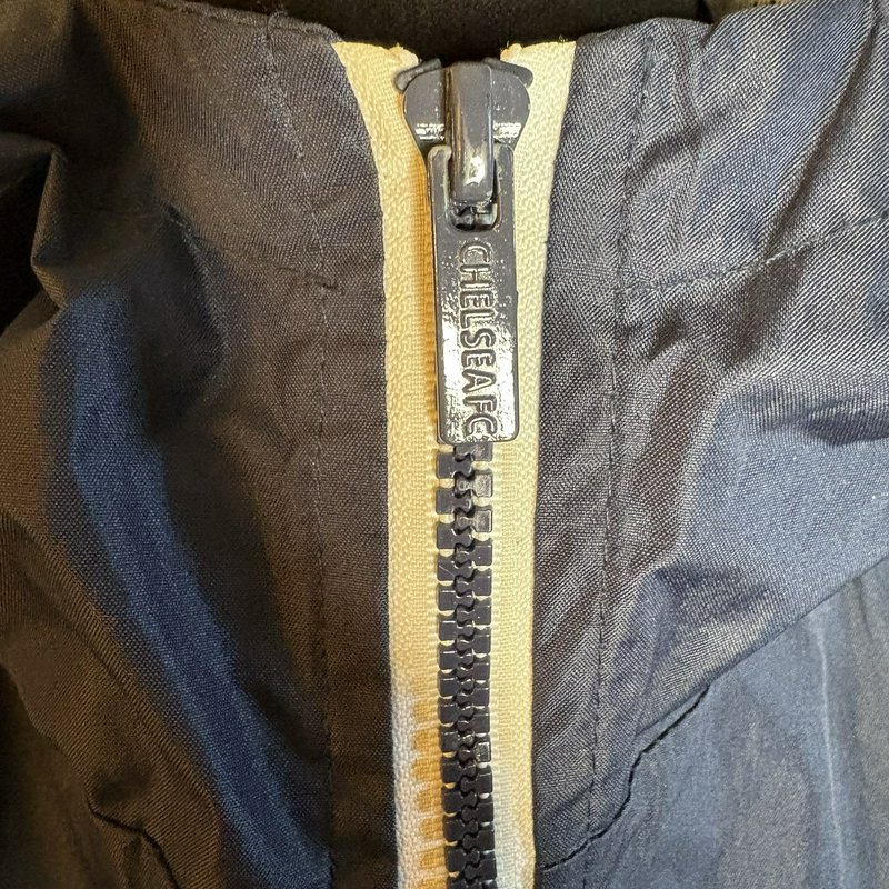 Chelsea FC Windbreaker Jacket Mens Large Blue Hooded Full Zip Soccer