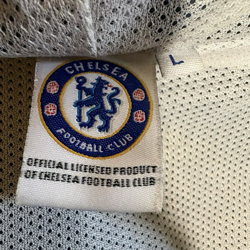 Chelsea FC Windbreaker Jacket Mens Large Blue Hooded Full Zip Soccer