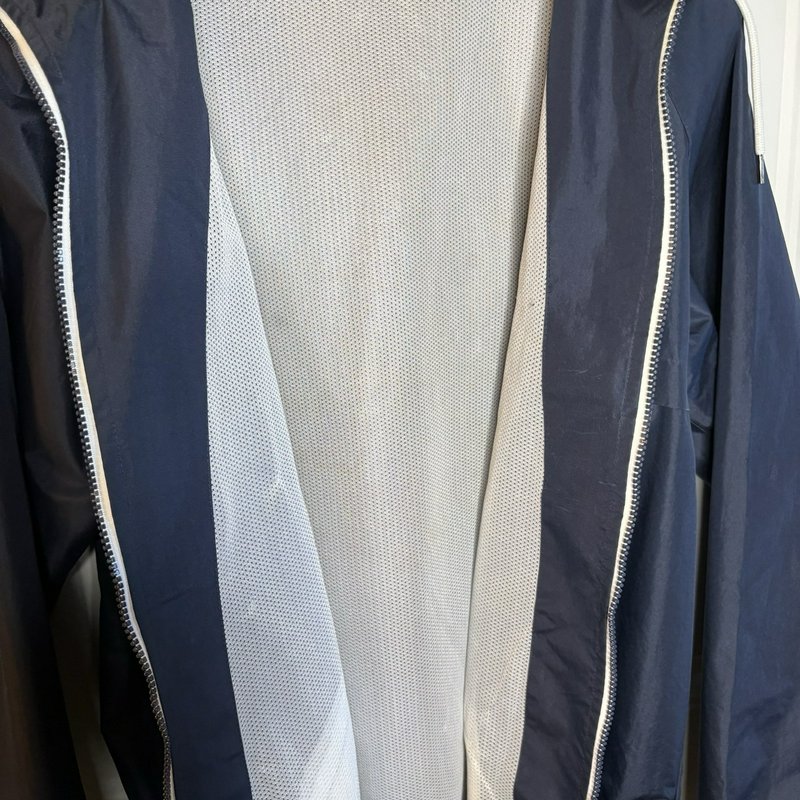 Chelsea FC Windbreaker Jacket Mens Large Blue Hooded Full Zip Soccer