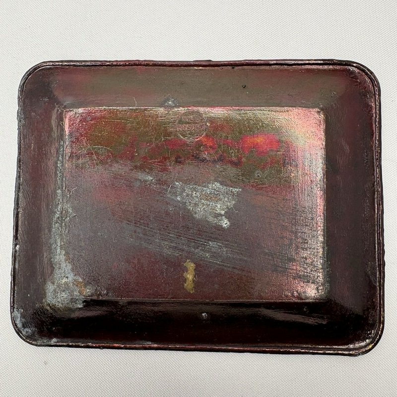 Vintage Scotland Copper Tray Daysun Japan Bagpiper Crest Trinket Dish