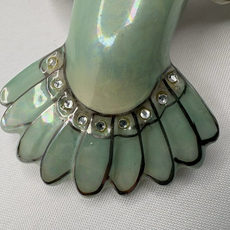 Lena Liu Aquamarine Hummingbird Ornament Bradford Editions 2004 Floral