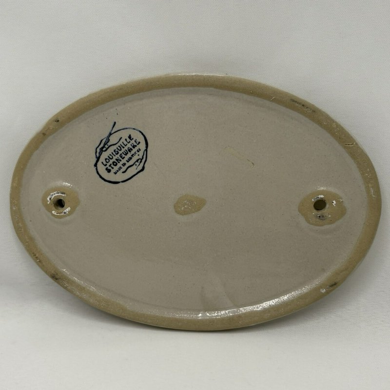 Louisville Stoneware "Welcome" Plaque Floral Wall Sign Made In Kentucky