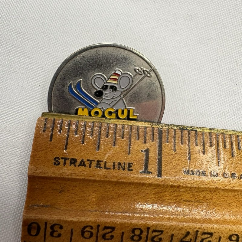 Vintage Mogul Mouse Ski Lapel Pin Portland Oregon Distribution Warehouse