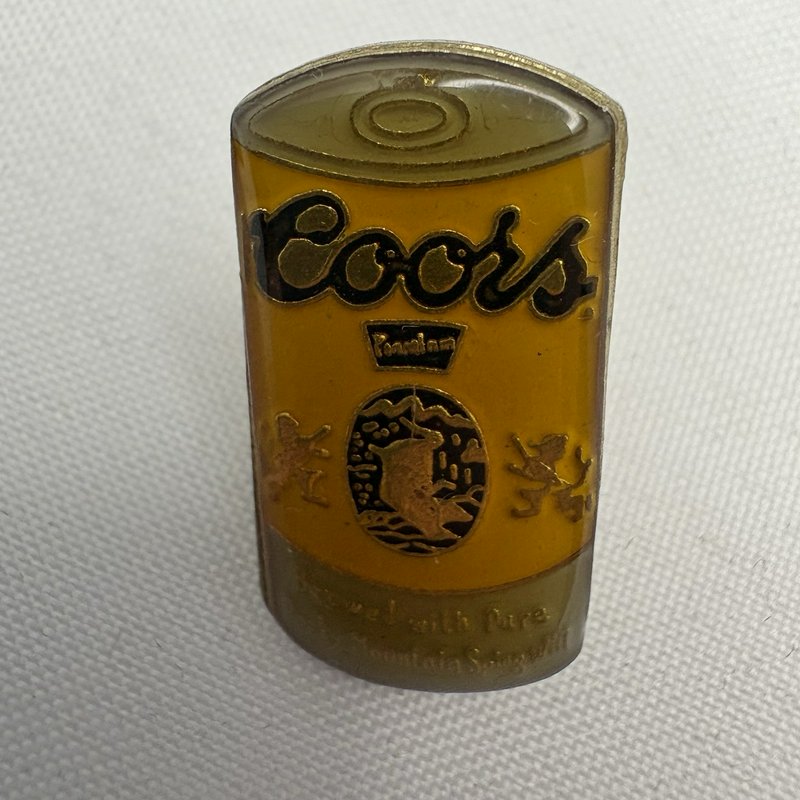 Vintage Coors Beer Advertising Lapel Pins Lot (Red Logo & Can)