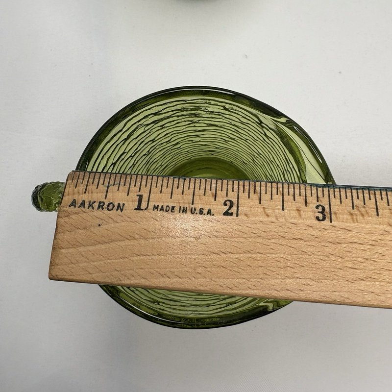 Vintage Anchor Hocking Lido Soreno Avocado Green Creamer Sugar Set