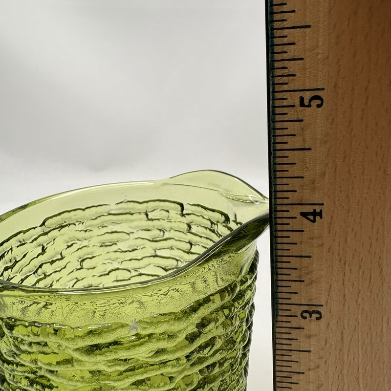 Vintage Anchor Hocking Lido Soreno Avocado Green Creamer Sugar Set