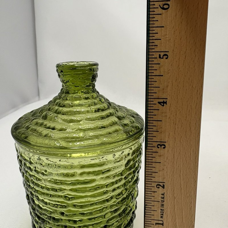 Vintage Anchor Hocking Lido Soreno Avocado Green Creamer Sugar Set