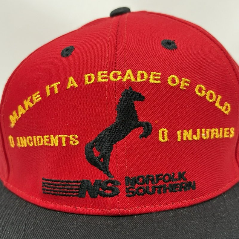 Vintage Norfolk Southern Safety Hat "Make It A Decade Of Gold" Snapback