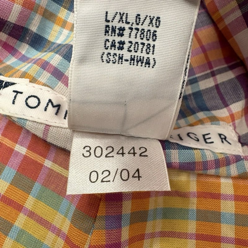 Tommy Hilfiger Bucket Hat Khaki Plaid Cotton Women's L/XL w/ Pocket