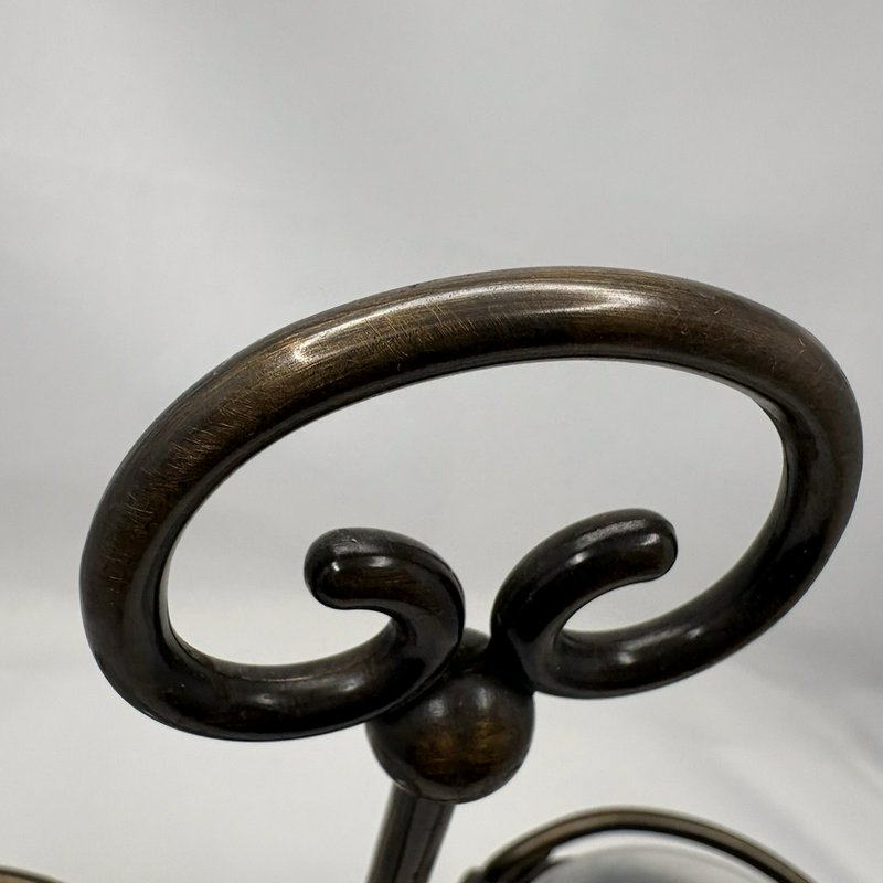 Princess House Meridian Wine Bottle Holder Caddy w Inserts Metal Scroll