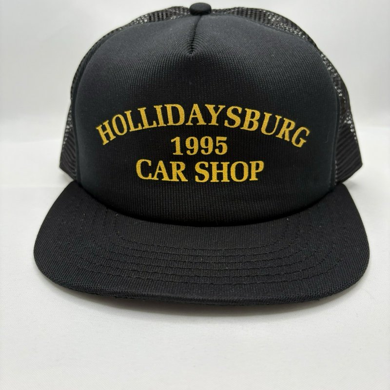 Vintage Hollidaysburg 1995 Car Shop Trucker Hat Snapback USA Black