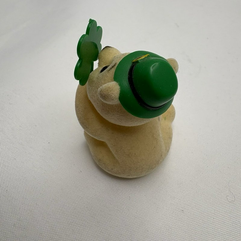 Vintage Russ Flocked Bear Lot Easter Valentine Leprechaun Chick Figures