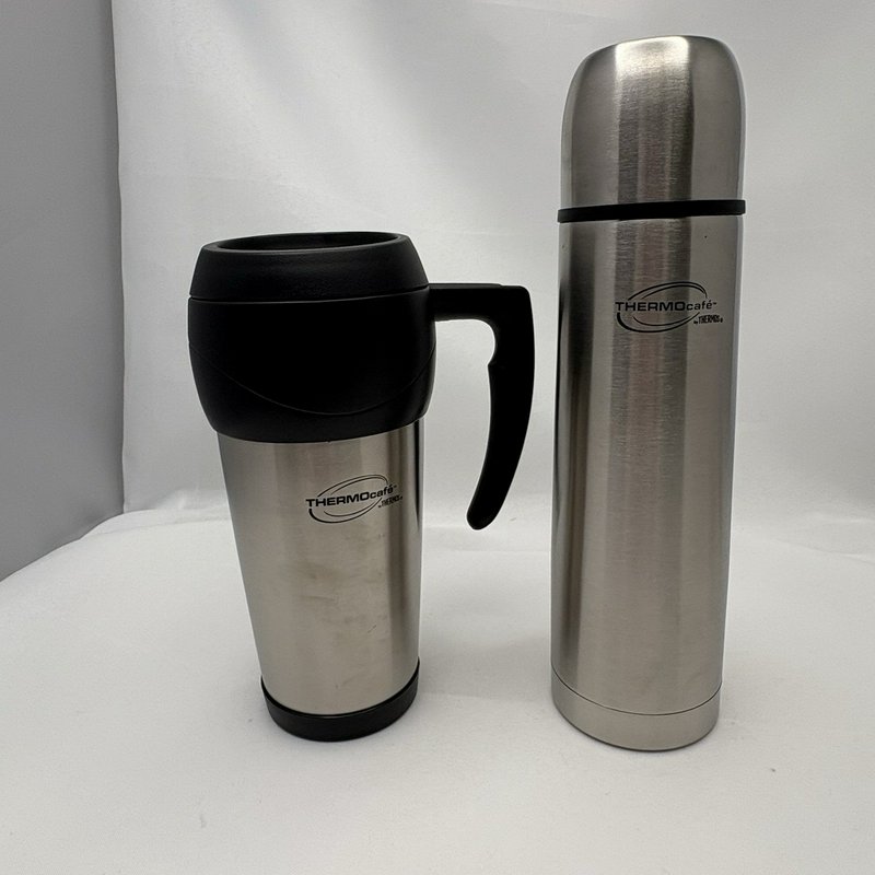 Thermocafe Stainless Steel Thermos Travel Mug & Bottle Combo Set