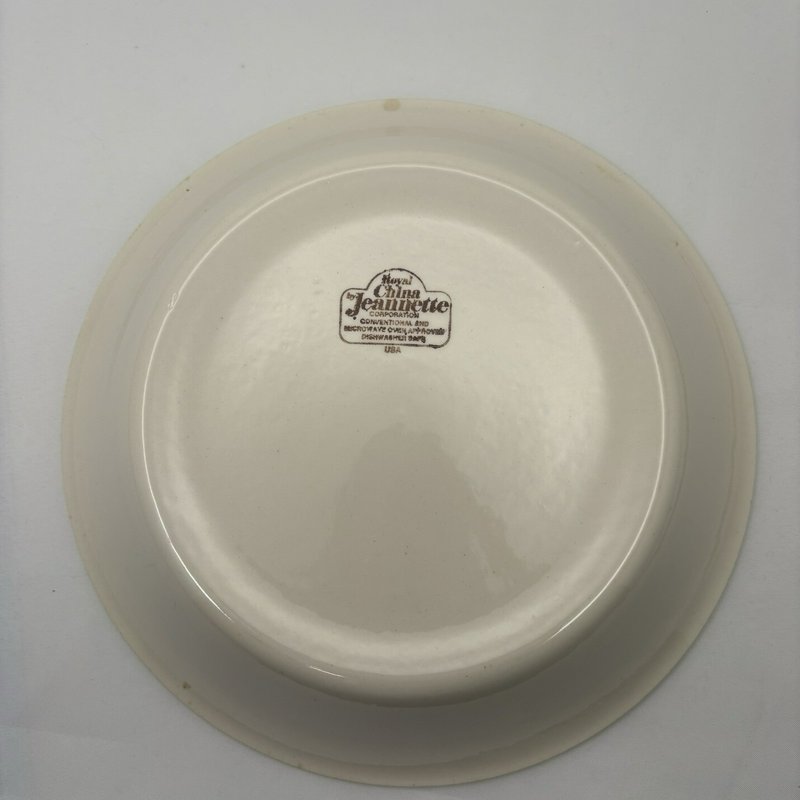 Vintage Royal China Jeannette Cheesecake Recipe Pie Plate 11” USA