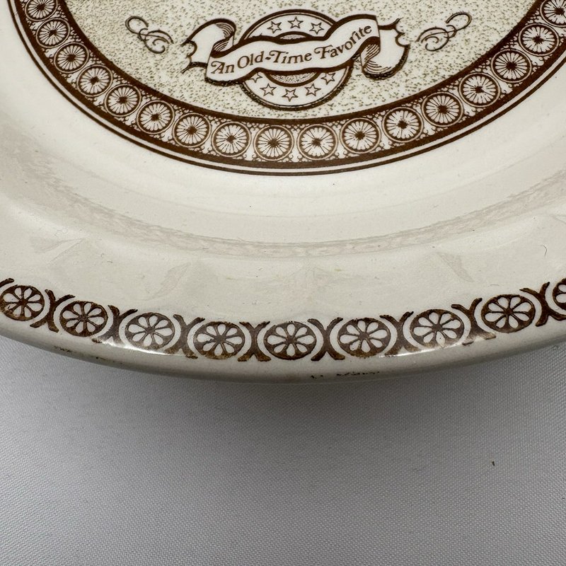 Vintage Royal China Jeannette Cheesecake Recipe Pie Plate 11” USA