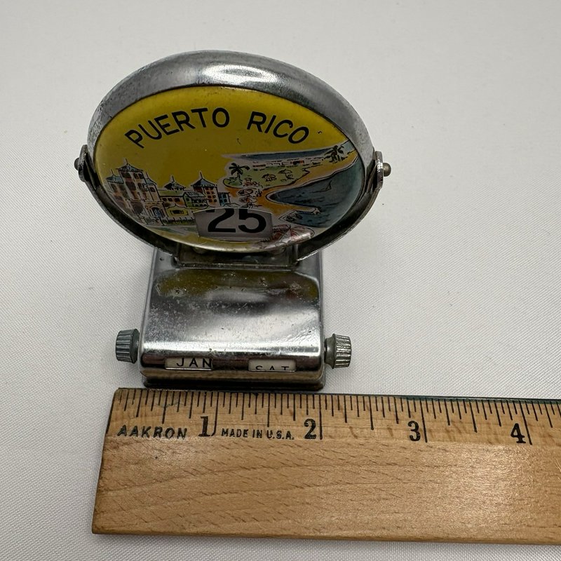 Vintage Puerto Rico Perpetual Desk Calendar Made In Japan