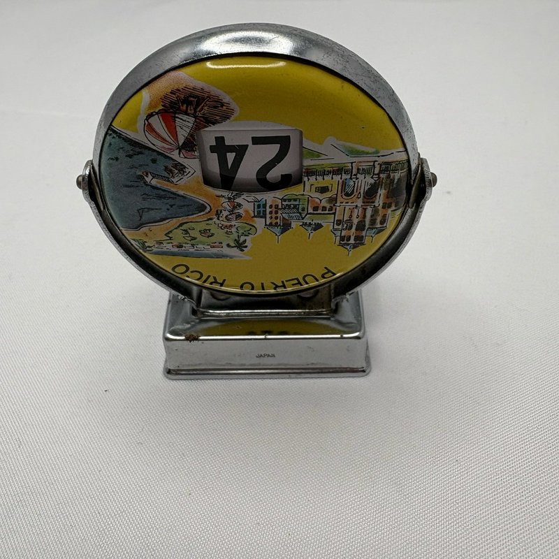 Vintage Puerto Rico Perpetual Desk Calendar Made In Japan