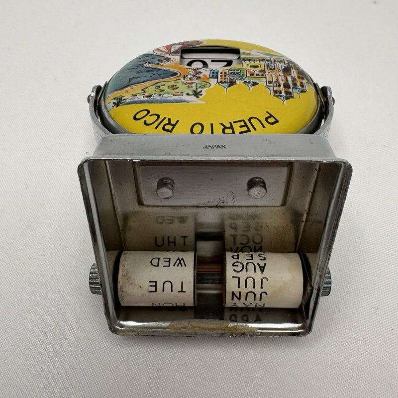 Vintage Puerto Rico Perpetual Desk Calendar Made In Japan