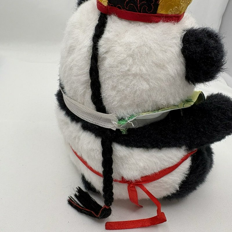 Vintage 70/80s Chinese Panda Plushes Souvenir Stuffed Animals Traditional Outfit