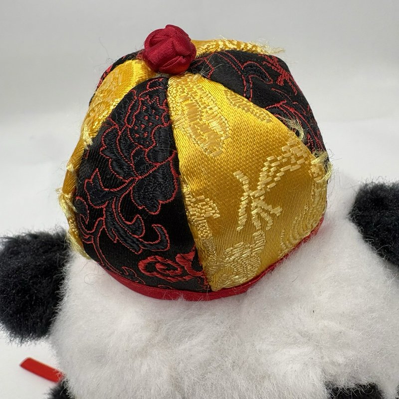 Vintage 70/80s Chinese Panda Plushes Souvenir Stuffed Animals Traditional Outfit